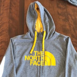 Men's North Face hooded zip up sweatshirt